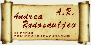 Andrea Radosavljev vizit kartica